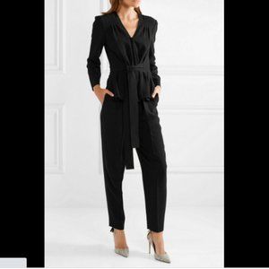STELLA MCCARTNEY Black Button Peplum Jumpsuit Size